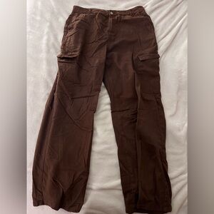 Worn once size 12 womens brown wide leg cargo pants